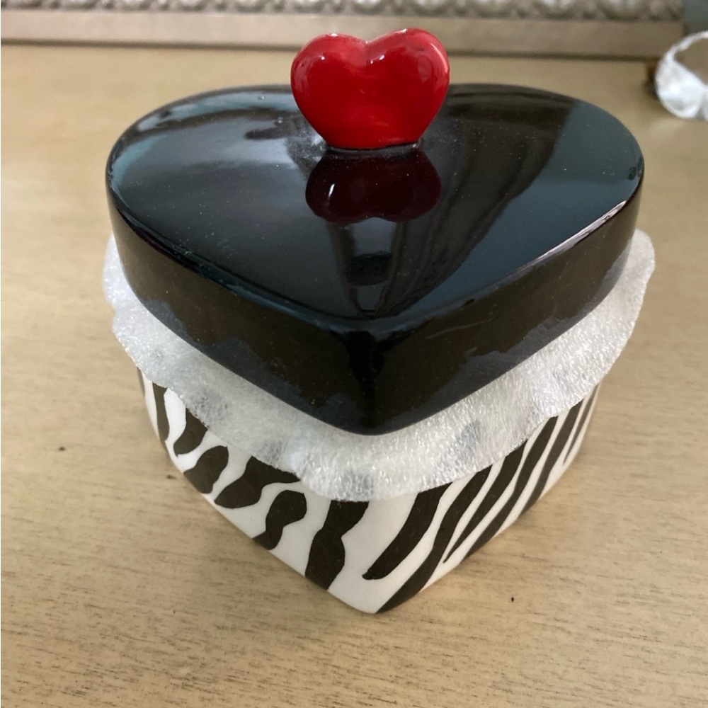 Zebra print jewelry box